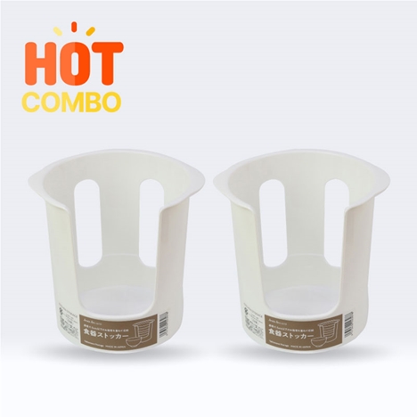 Combo siêu tiết kiệm 2 Khay để tô chén đĩa cất gọn Sanada Nhật Bản 14.9x15cm
