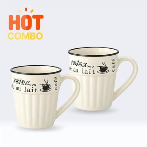 Combo siêu tiết kiệm 2 Ly gốm Living 400ml có quai