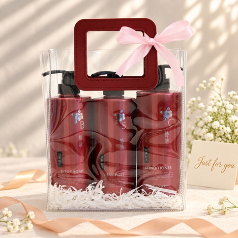 Giftset 20/10: Bộ chăm sóc hoa trà Kumano 3 món (dầu gội, dầu xả, sữa tắm)